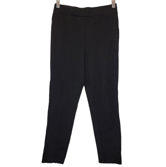 1.STATE‎ Front Slit Ankle Pants Seamed Black Women's Sz Small Minimalist Classic - Picture 13 of 13